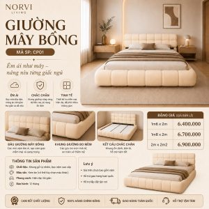 Giường Mây Bông - NORVI Living