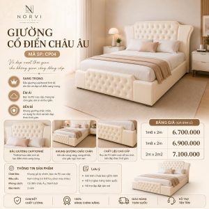 Giường Cổ Điển Châu Âu - NORVI Living