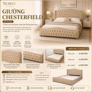Giường Chesterfield - NORVI Living