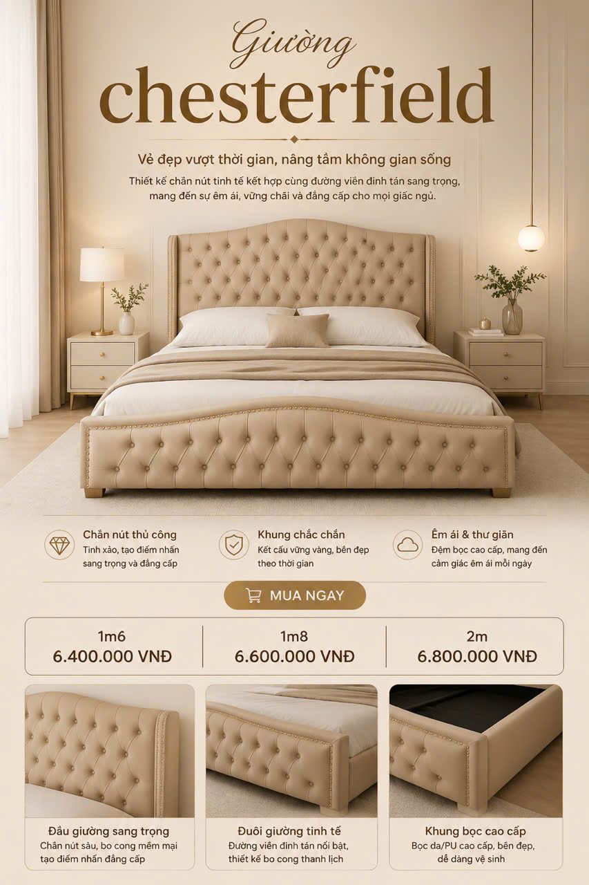 Giường Chesterfield - Image 18