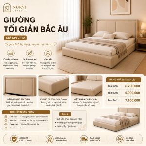 Giường Tối Giản Bắc Âu - NORVI Living