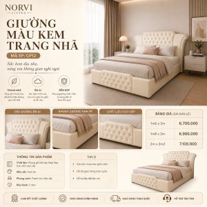 Giường Kem Trang Nhã - NORVI Living