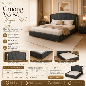 Giường Vỏ Sò Huyền Kim - NORVI Living