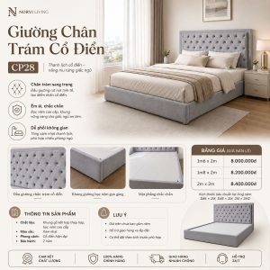 Giường Chần Trám Cổ Điển