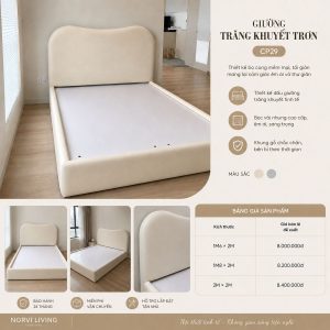 Giường Trăng Khuyết Trơn